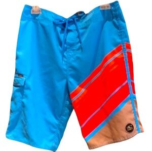 O’Neill Board Shorts Blue & Red SZ 34